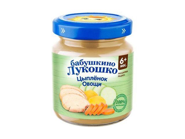 б.лукошко пюре 100г. цыпленок+рагу овощ.