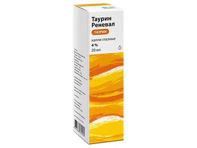 таурин реневал 4% 20мл n1 тюбик/кап капли глазные